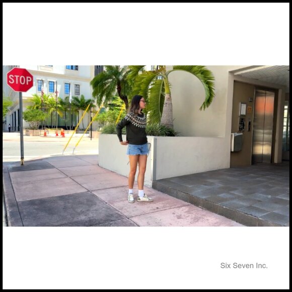 Vintage Fair Isle Sweater Raglan Sleeve Crew Neck Knitted Pullover Comfy Warm - Picture 6 of 7